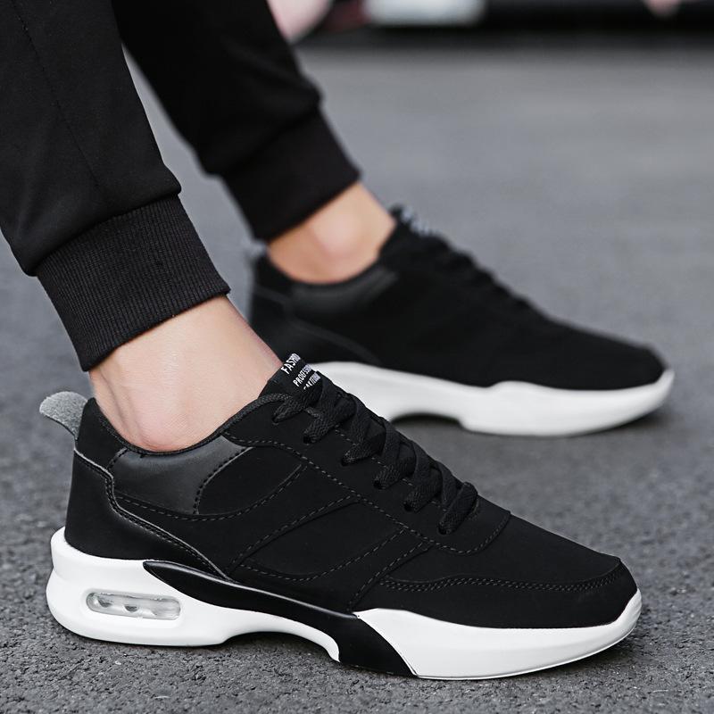 

Мужская повседневная обувь, новая удобная популярная обувь на шнуровке, мужские модные кроссовки Outddor, нескользящая дышащая обувь Zapatos de hombre 44 чёрный