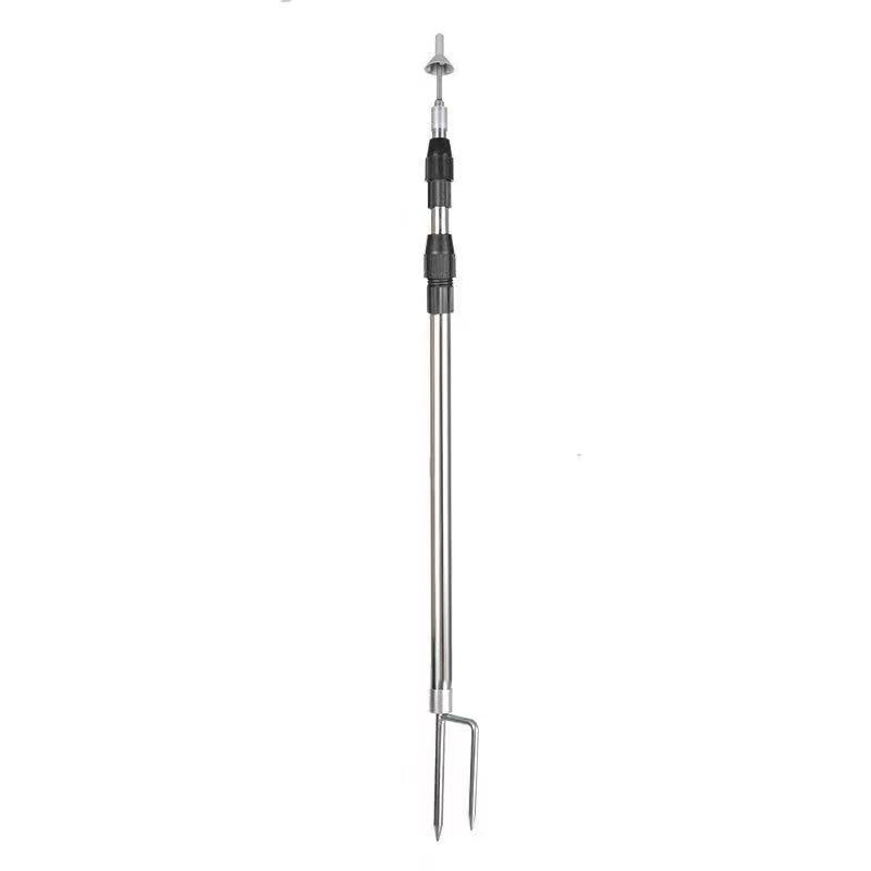 Upgraded Stainless Steel Camping Canopy Pole with Thickened Ground Stake 1.5m Upgraded Version белый