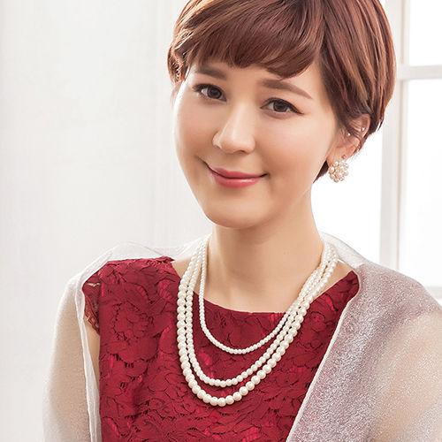 Multi-layer Glass Pearl Necklace Double-layer Short Collarbone Chain Ladies Retro Cheongsam Necklace Choker Collar