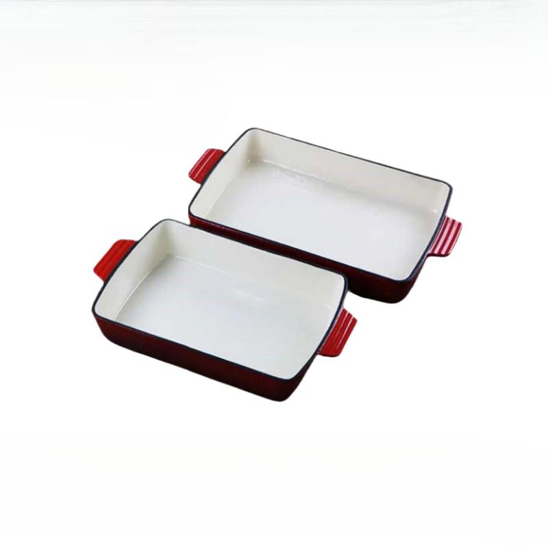 Lilang Cast Iron Enamel Rectangular Roasting Pan
