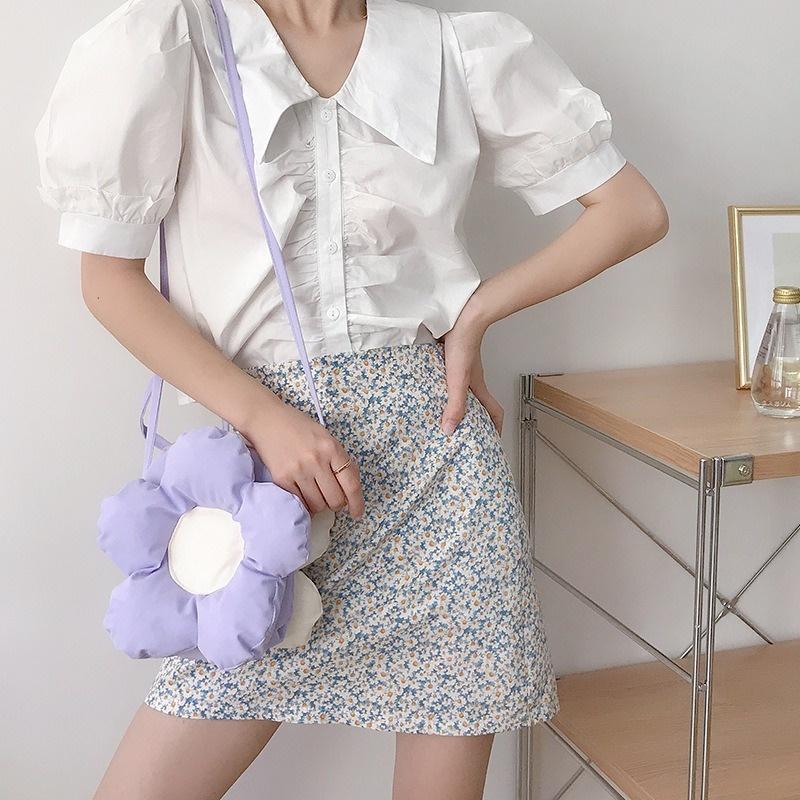 Macarone Cute Small Flower Bag Women's Bag Messenger Bag Simple Casual Style