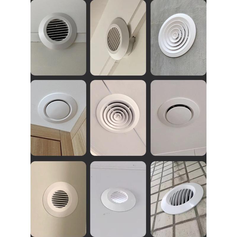 Grelha Redonda Rotativa Ajustável de ABS para Ventilação de Ar 75/100mm Ventilação de Exaustão Difusor Tampa de Ventilação de Teto Para Cozinha Banheiro