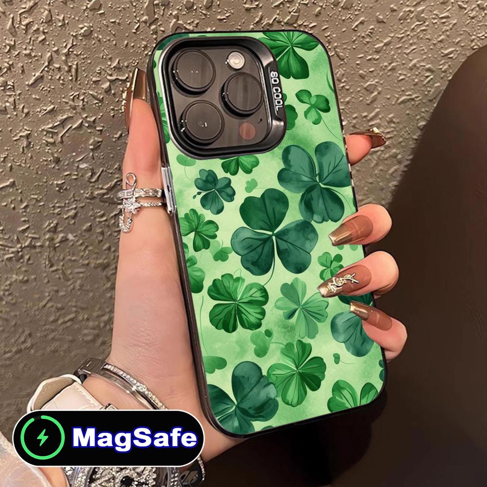 Coque de téléphone portable pour la Saint-Patrick pour iPhone 17 16 15 14 13 12 11 Air Pro Max Plus MagSafe Transparente Colorée Jolie