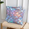 Mermaid Fish Scale 2 Pcs Square Pillowcase Pillow Cover Cushion Decor Comfort Throw Pillow For Home Sofa
