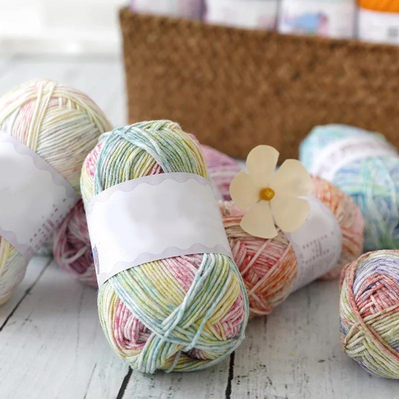 40g/Roll Silk Thread Bag Doll Gradient Color Handmade Woven Duan Dyed Yarn Soft Crocheting DIY Crafting For Sweater Hat Scarf