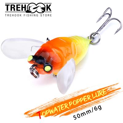 6g 5cm Topwater Lure with Wings Cicada Lifelike Swimming Action for Saltwater Freshwater Fishing Bass Pike Hard Bait