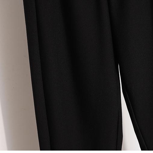 DIMANAF 2023 Plus Size Long Pants Women Elastic Loose High Waist Vintage Solid Cotton Loose Casual Female Basic Trousers Harem Pants Wide Leg Pants