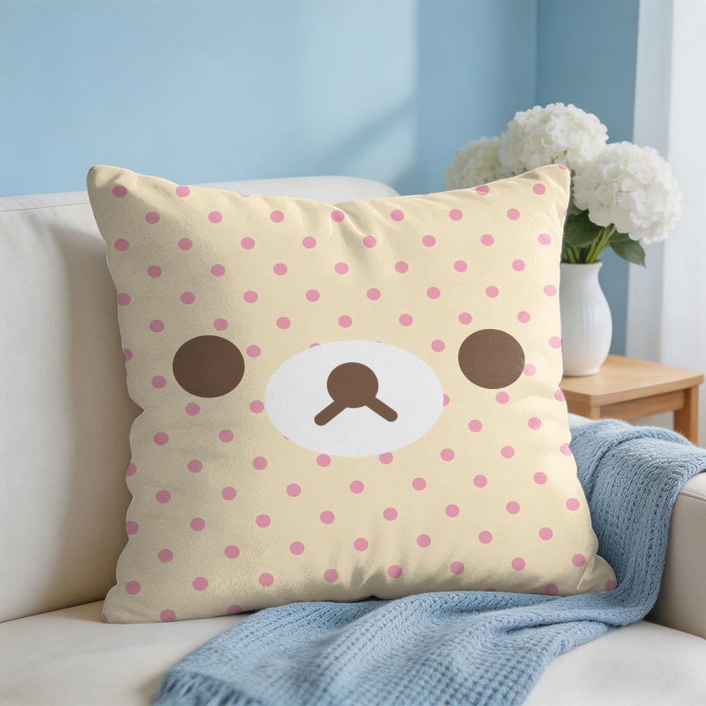 Cute Cartoon Anime RRilakkuma Cushion Cover Square Pillow Bedroom Sofa Leisure Comfort Living Room Home Decoration X