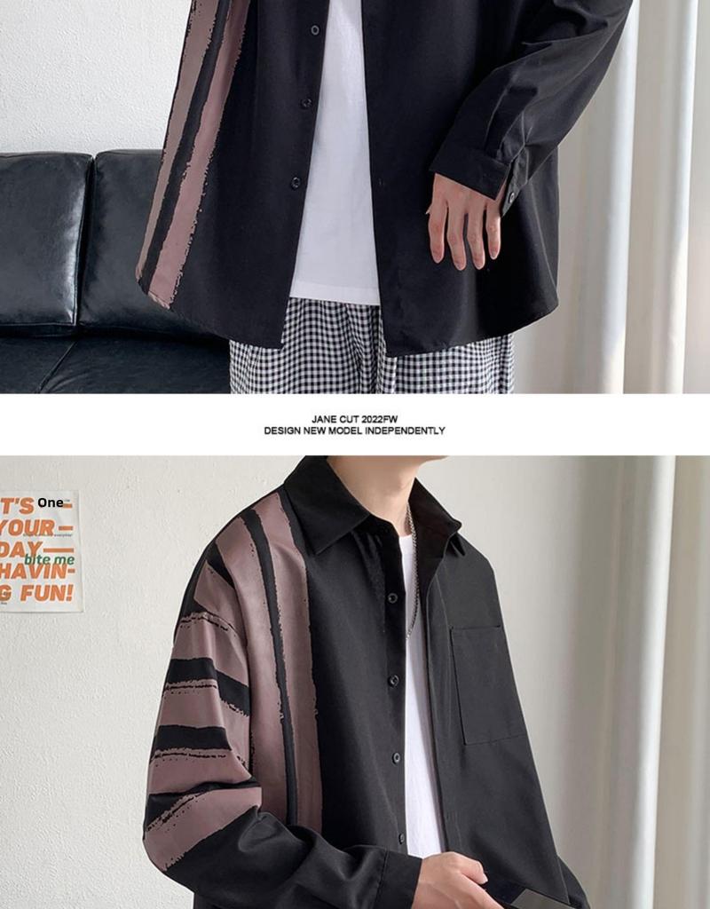 Men's Long Sleeve Hong Kong Style Versatile Shirt