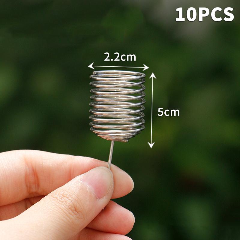 

10Pcs Stainless Steel Automatic Fertilizer Box Column Shape Slow Release Plant Fertilizer Baskets Resisting Rust Planting Box A3