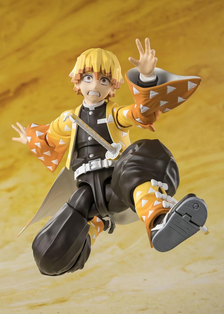 TAMASHII NATIONS S.H.Figuarts Demon Slayer: Kimetsu no Yaiba Zenitsu Agatsuma, approximately 140mm, PVC & ABS painted action figure
