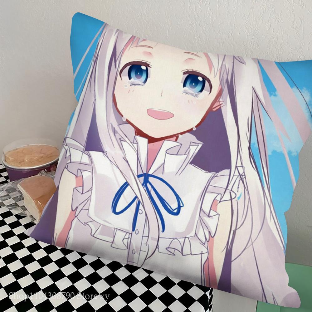 Honma Meiko Animation Hemlig Bas Kuddöverdrag Fyrkantig Kudde Sovrum Soffa Fritid Komfortkudde Bil Vardagsrum Heminredning