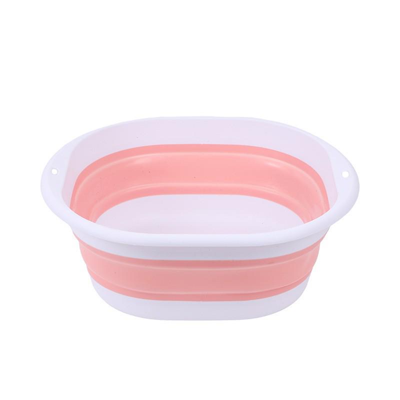 Foldable, Thickened Plastic Basin for Home Use: Face Wash, Veggie Washing, Portable Laundry - Retractable and Space-Saving Design.