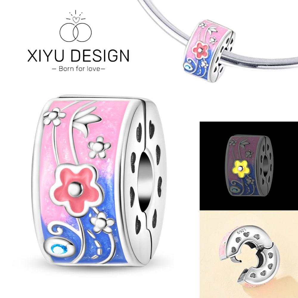 

Copper Luminous Fancy Dream Garden Fixed Clip Beads Designed Original Beads For Jewelry Making Charms Bracelet Women Gift белый