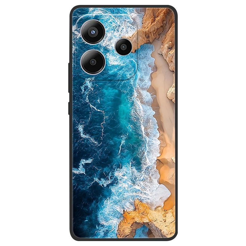 For Xiaomi Redmi Note 14 5G Case Soft TPU Marble Silicone Phone Cover for Coque Redmi Note 14 5G Global Cases Black Bumper Funda