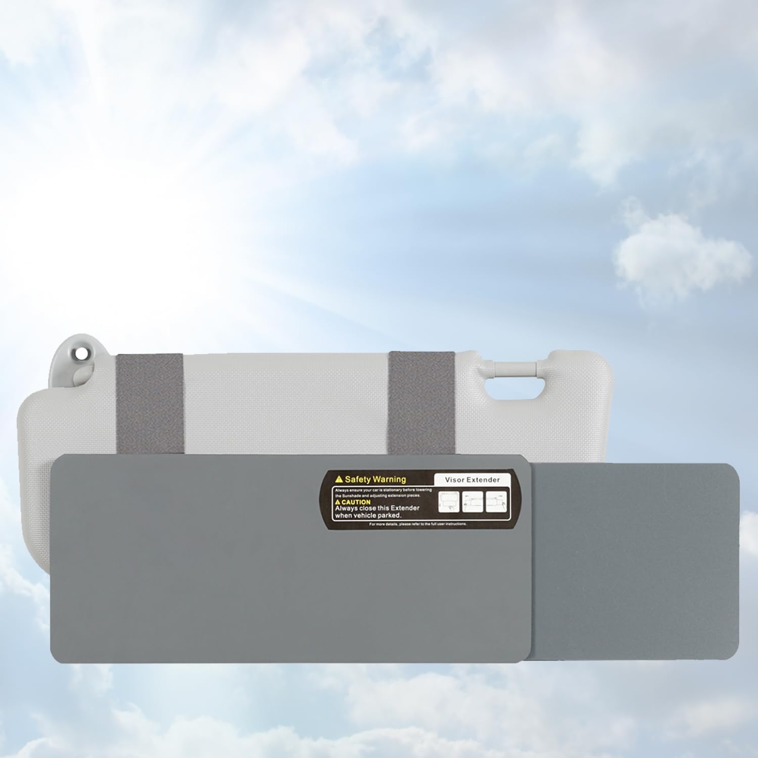 Sun Visor Sunshade, FULLONG Car Side Window Sun Visor Extender Windshield Sunshade, Protects from UV Rays, 1 Piece (Gray)