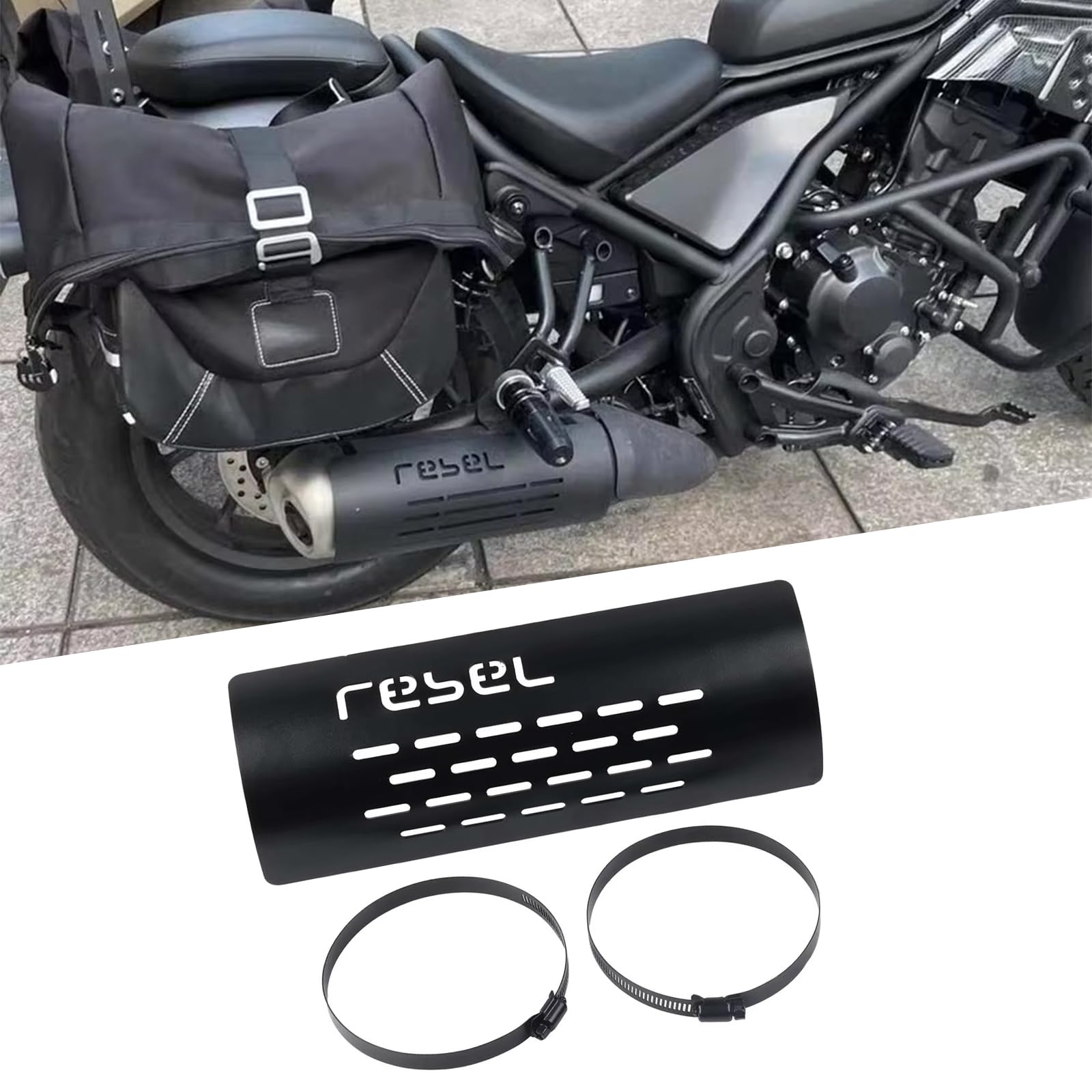 

For Rebel CMX 500 300 250 Rebel300 Rebel500 2025 Exhaust Muffler Heat Shield Burn Shield Accessory