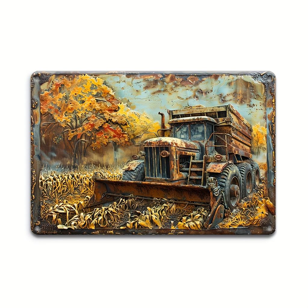 Vintage 3D Vegetables and Fruits Metal Tin Sign Plaque Decorative Plates for Farm Club Man Cave Bar Home Hotel Cafe Wall Decor