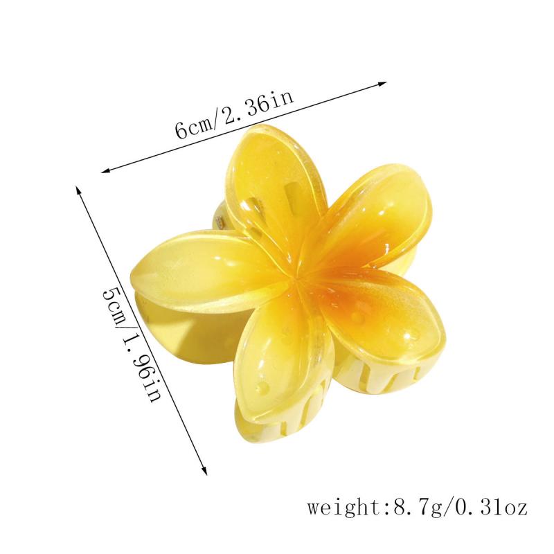 3Pcs/Set Sweet Flower Colroful Gradient Hair Claws Ponytail Cip Clamp Barrettes Hairpins For Women Girl Beach Hair Accessories