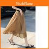 Elegant Polyester Satin Skirt For Casual And Date Wear With Asymmetric Design For Teen Girls