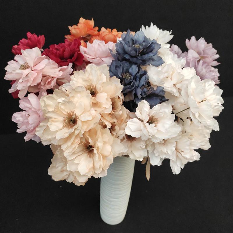 Silk Peony Realistic Artificial Flowers For Wedding Party Home Decorations