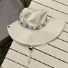 Outdoor Hiking Hat Women'S Summer Sun Hat Big Eaves Sun Protection Bucket Hat Hiking Camping Shade Western Cowboy Hat Men