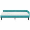 Corner Bed Frame with Mattress Other 2 Pcs Turquoise Velvet