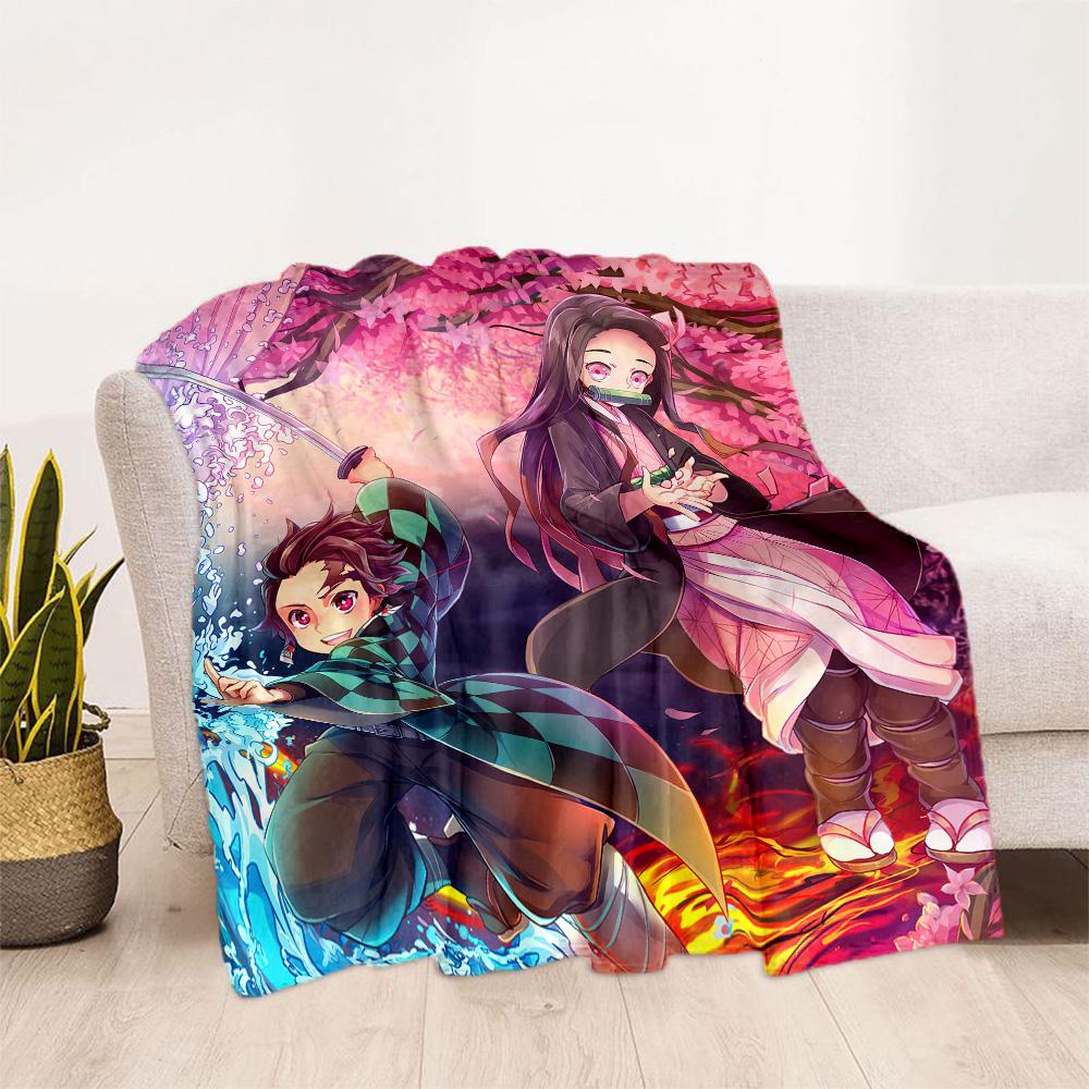 Nezuko Kamado's Journey Blankets Are Suitable for Living Rooms,making Them an Ideal Choice for Outdoor Travel and Gifts.