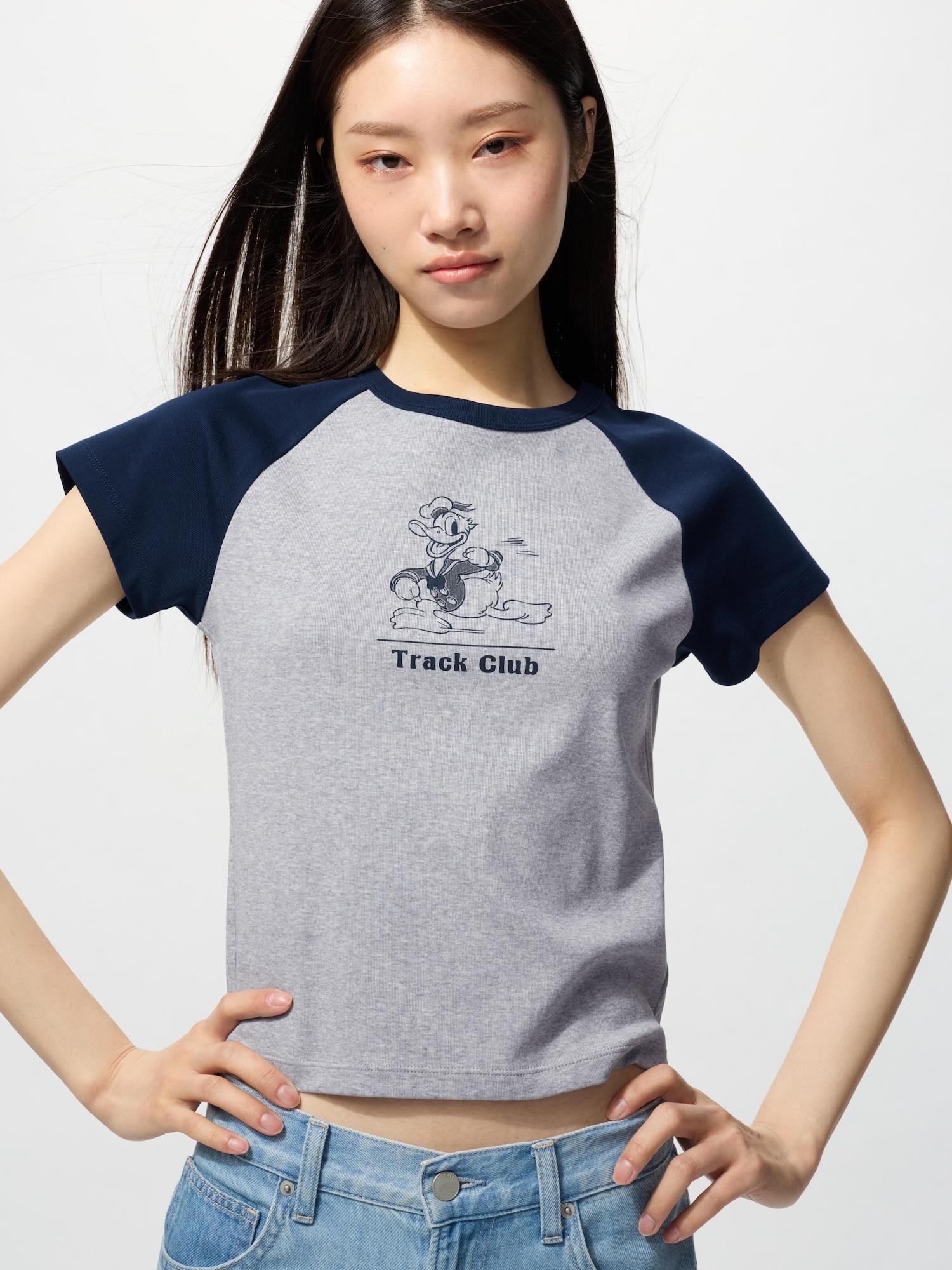

Uniqlo Mickey Friends SporTs UT Графическая футболка с коротким рукавом B 03 GRAY/WOMEN S