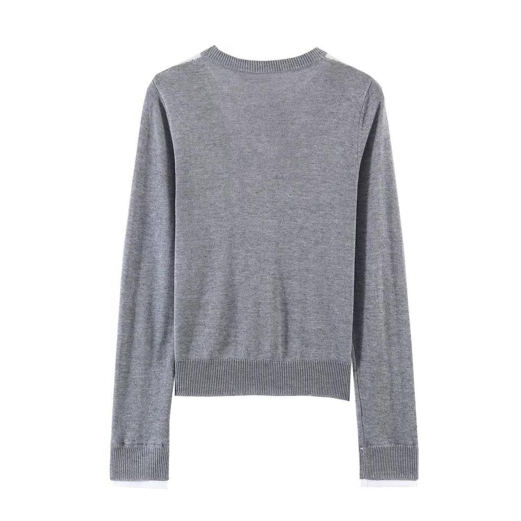 U Cross European Style 2026: New Fashionable Diamond Pattern Jacquard Knit Two-Piece for Women.