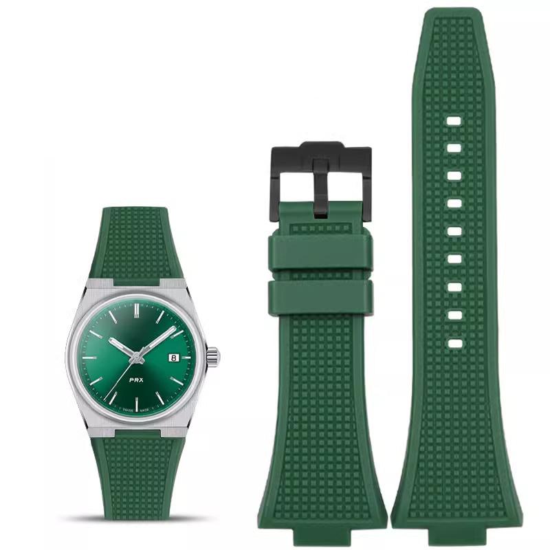 Watchband For Tissot PRX Series Super Player T137.407/T137.410 wristband Butterfly Buckle Men's High quality Watch Strap 26*12mm