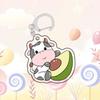 Funny Animal Bag Decoration Pendant Backpack Jewelry Accessories Gift Cartoon Cute Zodiac Keychain Acrylic Pendant Fruit