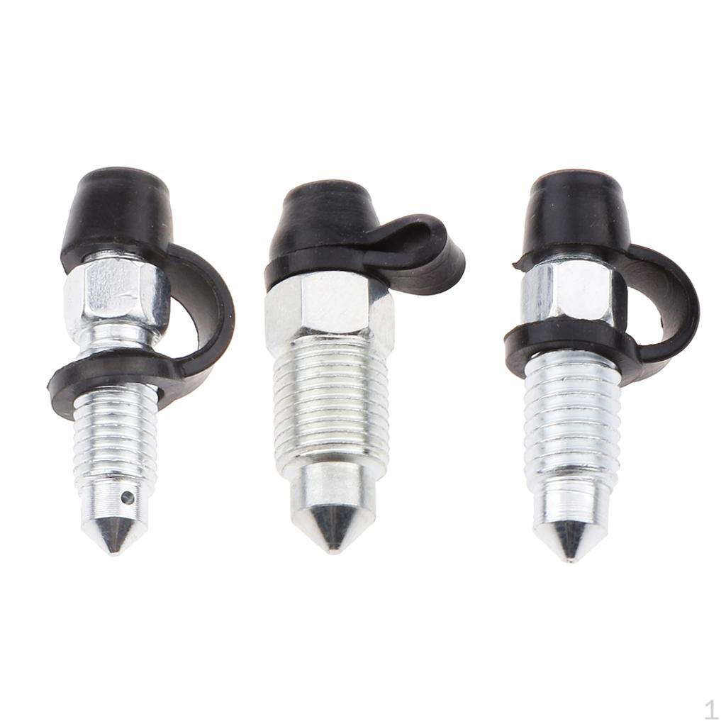 3 Pieces M8 M10 M7 Motor Brake Caliper Bleed Screw
