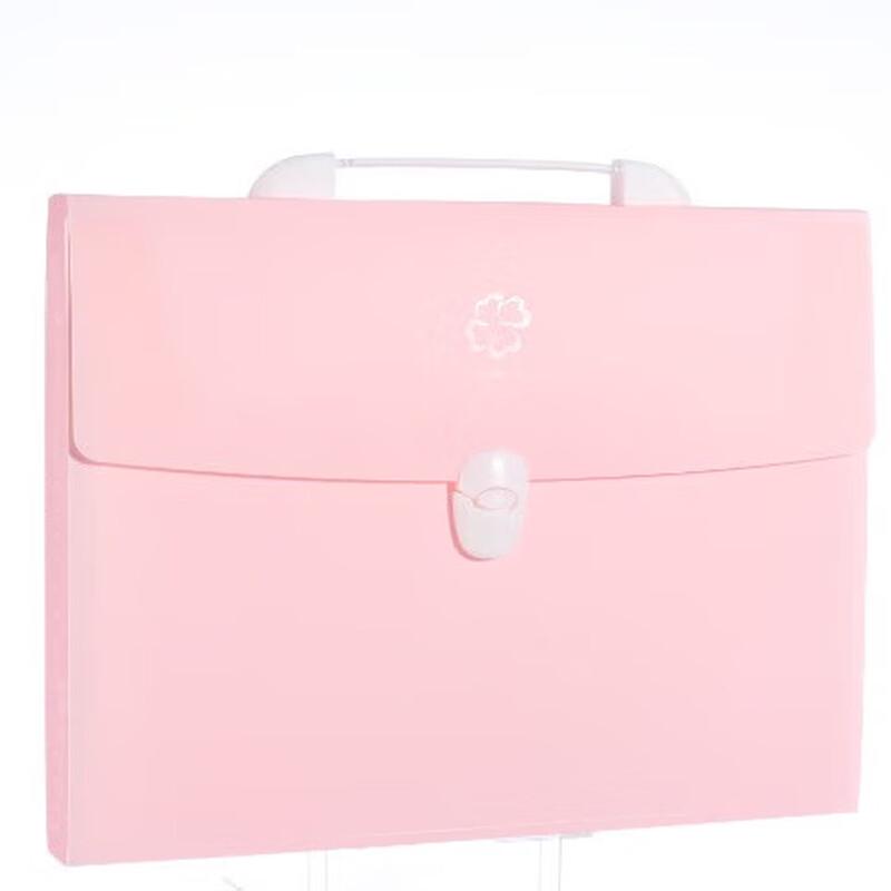 

Pink A4 Large Capacity Accordion File Folder