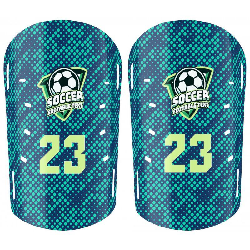 Professional Soccer Shin Guards With Sublimation Print Training Match Use