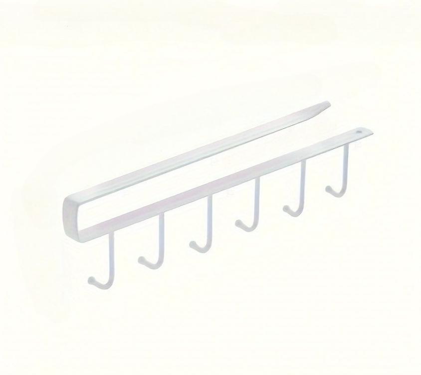 Multi-functional Iron Hat Storage Hanger 6 Hooks Wall & Door Mounted Portable Wardrobe Organizer Holder