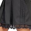 Adidas Originals Pure Color Lace Trim Sporty Casual Mini Skirt Women Bottoms Black IZ5002