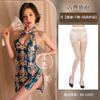 Sex underwear retro stand-up collar high-end cheongsam sexy uniform nightclub tight sleeveless hip-wrapped printing
