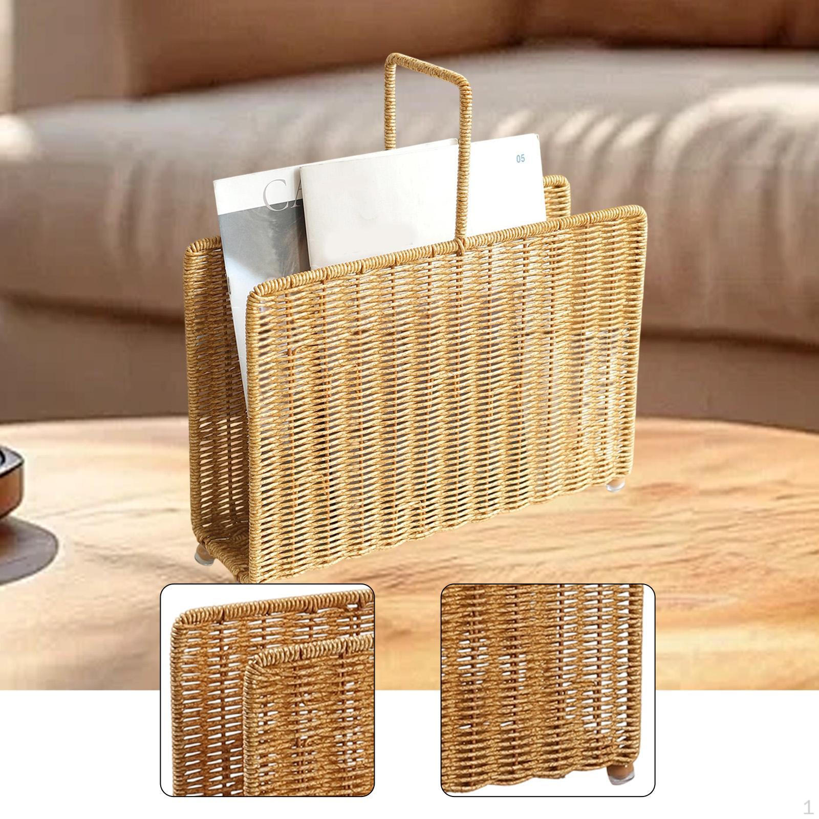 

Magazine Rack Display Stand Newspapers Holder Standing Shelf Books Storage Basket for Hotel Bedside