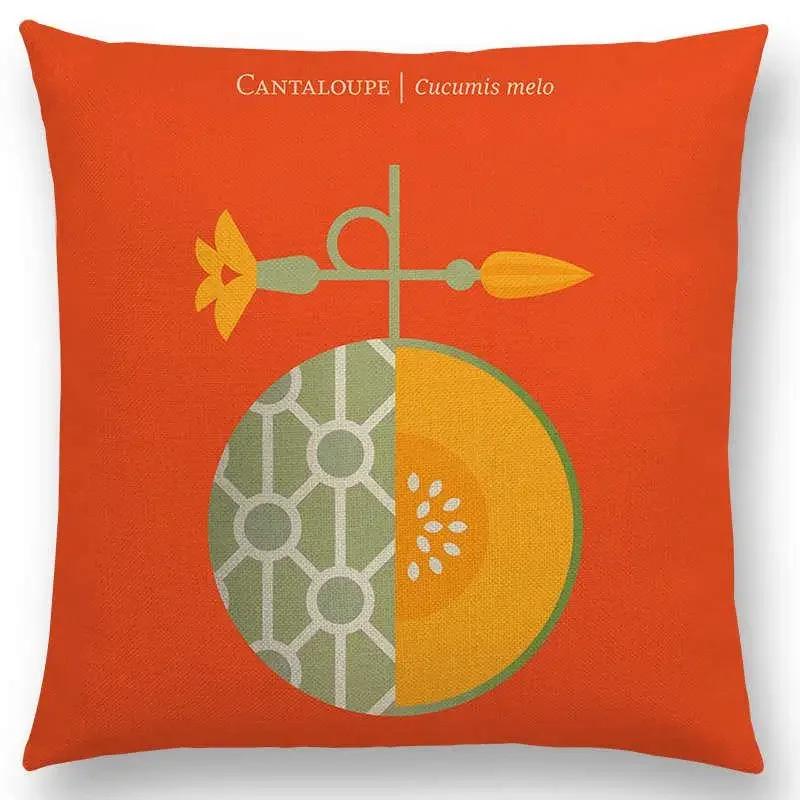 Urocze Owoce Warzywa Poszewka na Poduszkę Cytryna Ananas Awokado Jeżyna Cebula Burak Ogórek Poszewka na Poduszkę Ozdobną na Sofę