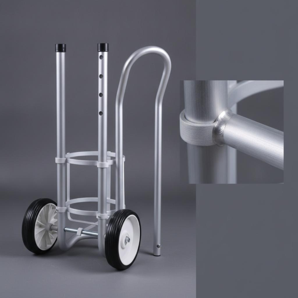 Gas Cylinder Hand Truck Two Wheel Gas Cylinder Cart Gas Bottle Cart Heavy Duty Compact for Welders, Industrial Workshop