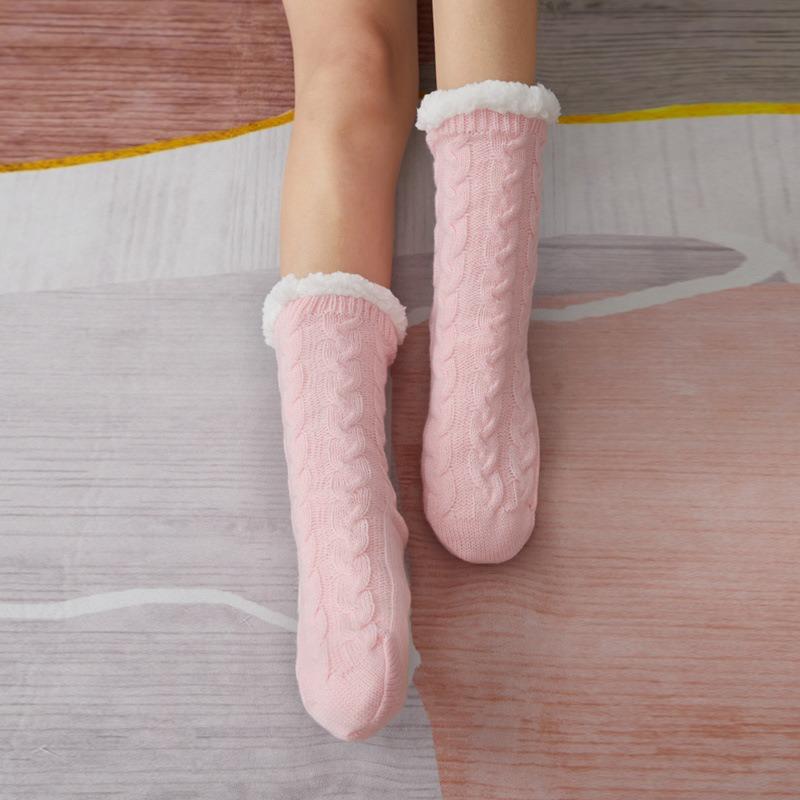 Floor Socks, Christmas Socks, Carpet Socks, Women's Autumn and Winter with Velvet Middle Tube