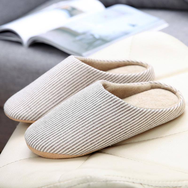 Classic Soft Sole Silent Japanese Couple Slippers - Anti-Slip for Wood Floors