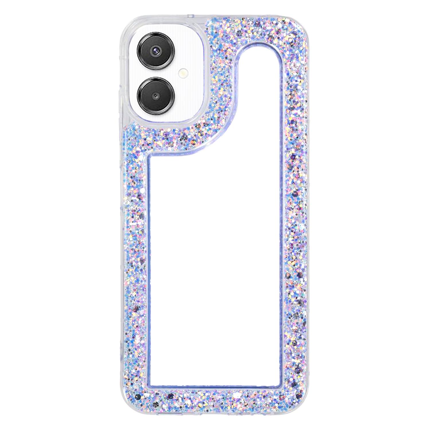 

For Samsung Galaxy A06 4G/5G Case Glitter Epoxy Soft TPU Clear Back Cover Purple