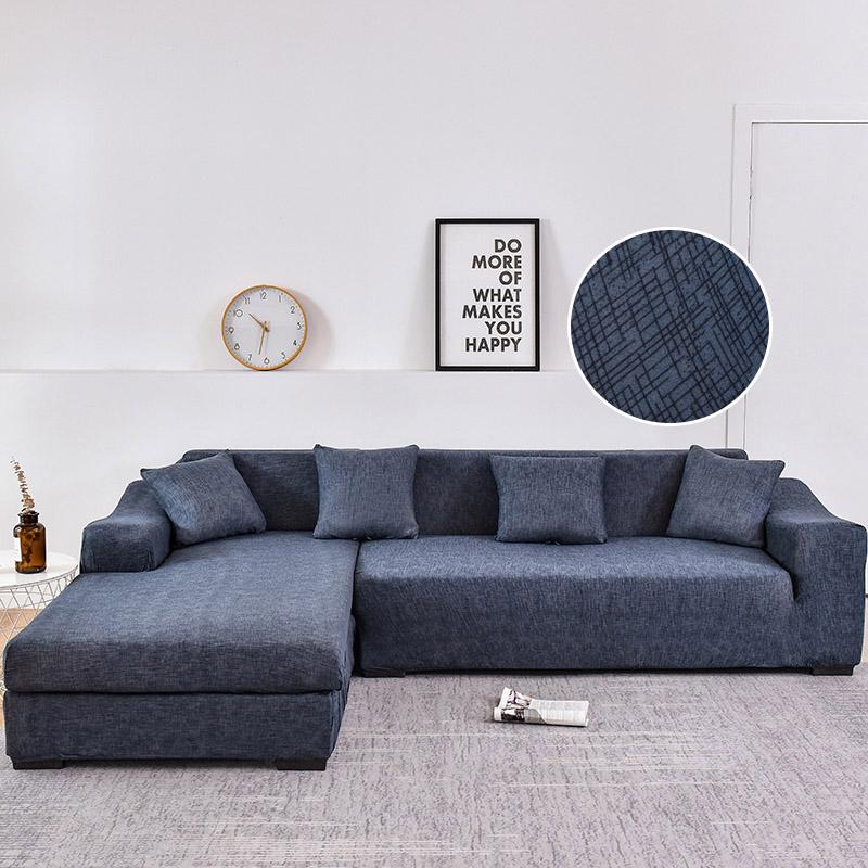 Elastic Sofa Covers for Living Room Pets Kids Chair Couch Cover Corner L Shaped Chaise Longue Slipcover Included 2pieces Cover