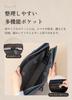 Leather Business Bag Original Genuine Cow Compatible with Free Double Chuck [Business Factory] (Square) Water-Repellent Leather, Leather, Unisex,