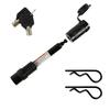 Sturdy Carbon Steel Trailer Fastening Device Featuring Quiet Design And Quick Push To Secure System