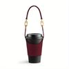 1pc PU Leather Portable Cup Cover, Insulated Cup Sleeve with Handle.
