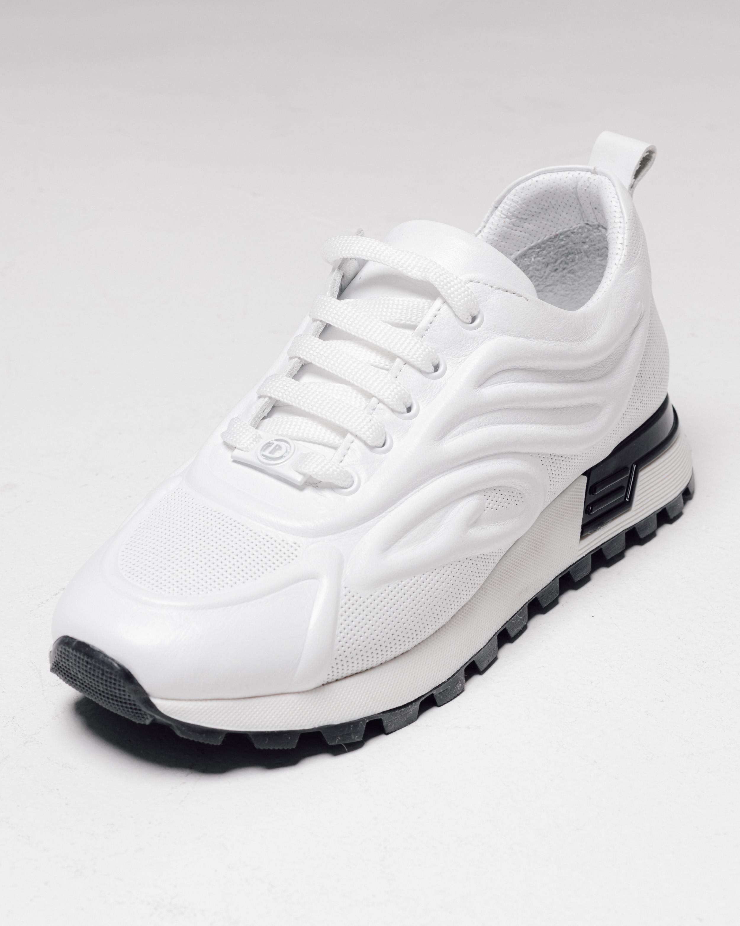

Women s sneakers Krula 2186003 36 white leather 40 срібний
