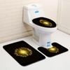 Weihnachts-Badezimmer-Bodenmatte Toilette Dreiteiliges Set
